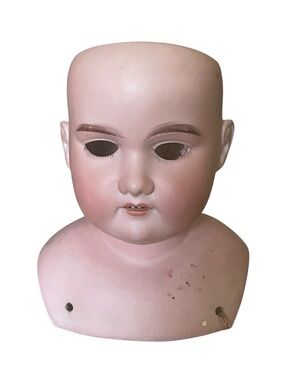 Antique Porcelain Doll Head Bust - Pink